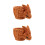 2Pcs Light Brown Rabbit Shaped Woven Basket Multipurpose Home Storage 5