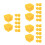 36Pcs Lifelike Yellow Mango Blocks Plastic Fruit Model for Home Decor 7