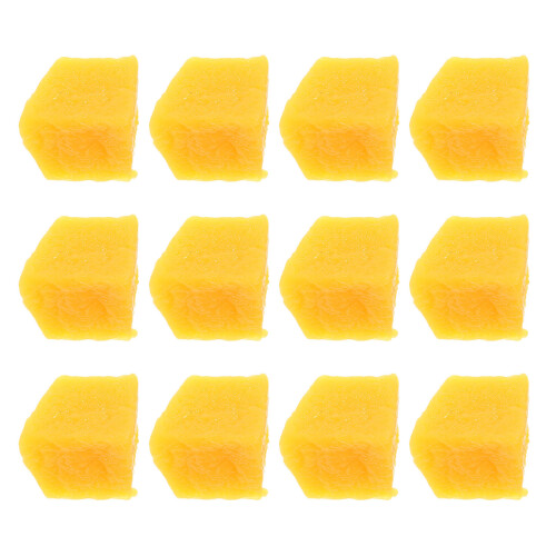 36Pcs Lifelike Yellow Mango Blocks Plastic Fruit Model for Home Decor