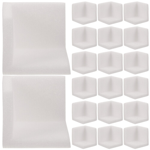 250Pcs White Corner Protectors Expanded Pe Table Bumpers for Home Use