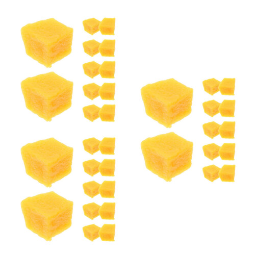 36Pcs Lifelike Yellow Mango Blocks Plastic Fruit Model for Home Decor 2