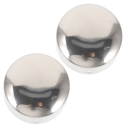 10Pcs Stainless Steel Tube End Caps Handrail Protector Silver 2