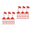 120Pcs Realistic Red Plastic Flags on Sticks for Sand Table Decoration 8