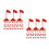 120Pcs Realistic Red Plastic Flags on Sticks for Sand Table Decoration 4