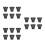 18Pcs Replaceable Golf Ball Grabbers Portable Black Rubber Picker Tool 6
