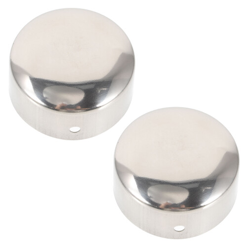 10Pcs Stainless Steel Tube End Caps Handrail Protector Silver 1