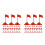 120Pcs Realistic Red Plastic Flags on Sticks for Sand Table Decoration 7
