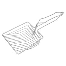 2Pcs Silver Stainless Steel Cat Litter Sifter Durable Metal Scooper