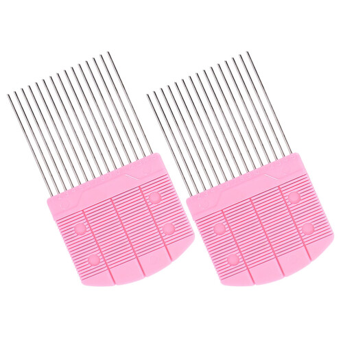 10Pcs Pink Quilling Tools Plastic Metal DIY Paper Rolling Comb Craft