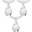3Pcs White Neck Pull Instrument USB Charging Neck Care Apparatus 3