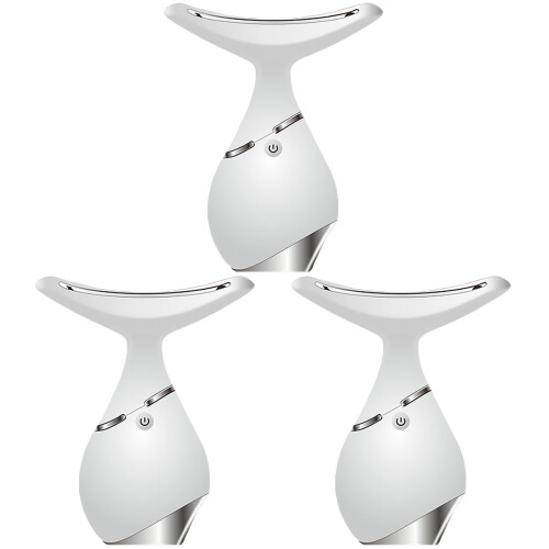 3Pcs White Neck Pull Instrument USB Charging Neck Care Apparatus 1