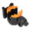 Multifunction Stroller Cup Holder 8.5cm Large Caliber 360 Rotating Black/Orange 12