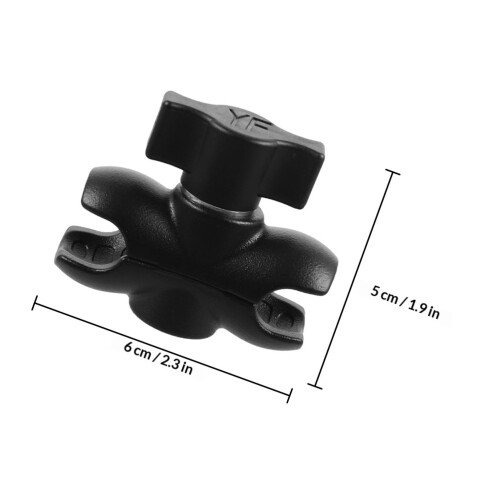 2St Zwarte Aluminium Camera Verlengarm Met Dubbele Socket En Kop 1