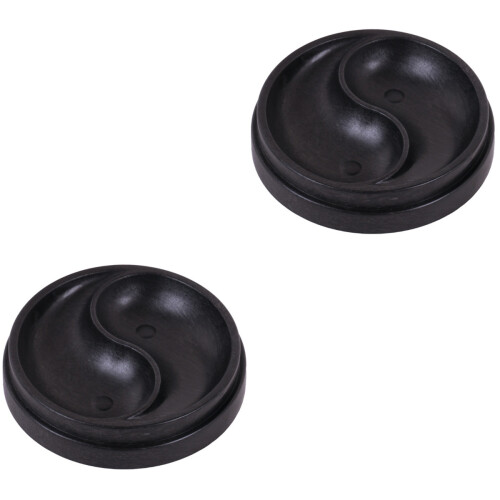2Pcs Reliable Black Ink Box Traditional Calligraphy Writing Accessory 2