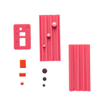 Dense Clay Sphere Rolling Press Tool Set 8-Red 4x6x8mm