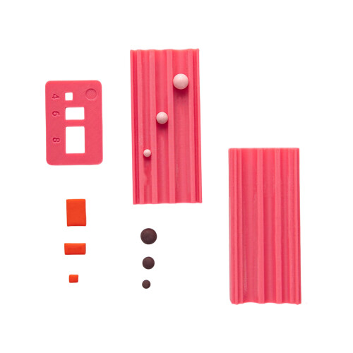 Dense Clay Sphere Rolling Press Tool Set 8-Red 4x6x8mm