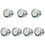 7Pcs Motorcycle Handlebar Clock White Aluminum Waterproof Outdoor Use 2