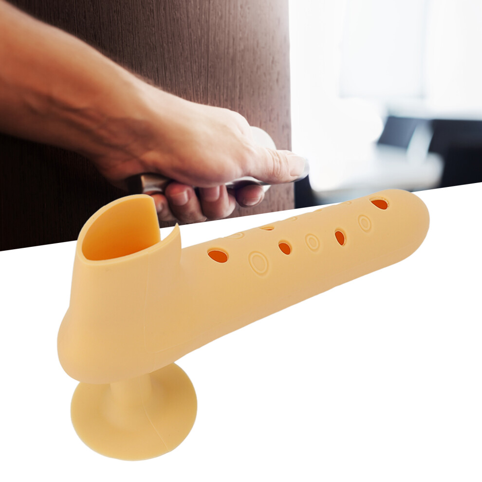 Yellow Silicone Door Handle Cover With Suction Cup Â Anti-Collision & Static Prevention 8201373667469
