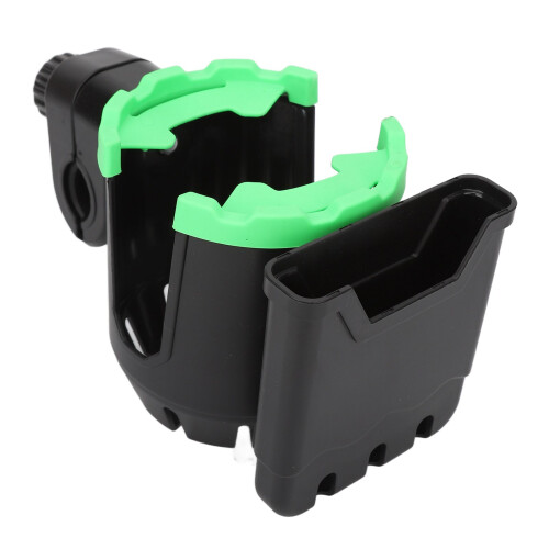 Multifunctional Stroller Cup Holder 8.5cm Large Caliber 360 Rotation Black Green 1