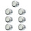 7Pcs Motorcycle Handlebar Clock White Aluminum Waterproof Outdoor Use 8
