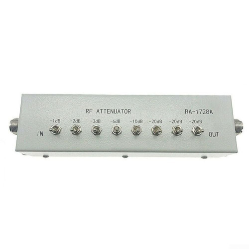 RA1728A  Frequency Attenuator 82dB 250MHz 082dB Variable Stepper Damper for Ham Radio Transmitter Compatible
