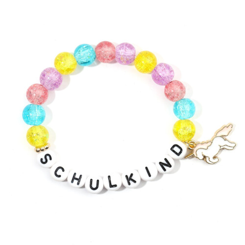 Kreatives Buchstabenperlenarmband mit/ohne-Einhornfarbe