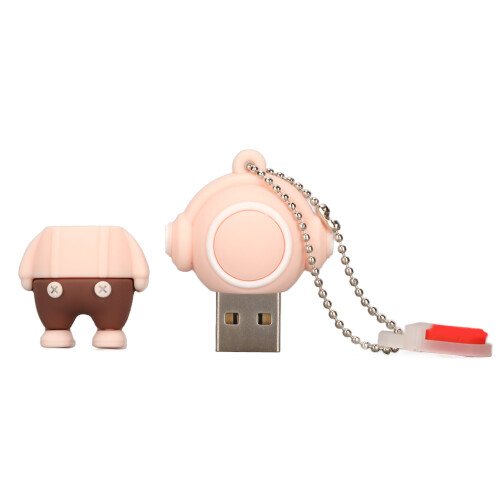 Hellorangefarbener Cartoon-USB-Stick 64 GB USB 2.0