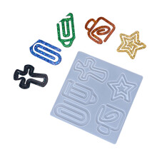 Hanger siliconen mal oorbellen mallen paperclip vorm-Stijl 1