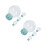 8Pcs Glass Dome Snow Globes Sky-Blue Empty Shells for DIY Use 8
