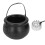Halloween Cauldron Mist Maker with 12 LEDs, Silver, Horror Style 13