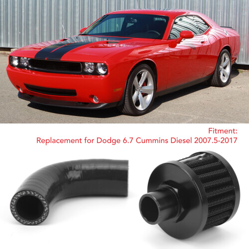 Crank Case Vent Filter Kit Metal Replacement for Dodge 6.7 Cummins 2