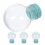 8Pcs Glass Dome Snow Globes Sky-Blue Empty Shells for DIY Use 3