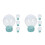 8Pcs Glass Dome Snow Globes Sky-Blue Empty Shells for DIY Use 7