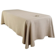 Massage Table Sheets, Breathable Massage Bed Cover with Face Hole, SkinFriendly, Washable, Reusable Beauty Bed Sheets for Salons and Spas Table Khaki