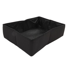 Klappbare wasserdichte Katzenstreu-Box für Reisen, Schwarz, 600D Oxford