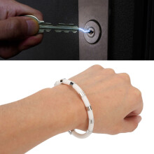 Bracciale antistatico in silicone con 8 anelli per sport invernali - Bianco 8,5 pollici