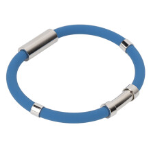 Bracciale antistatico in silicone con quattro anelli per l'inverno, blu