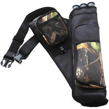 Archery Quiver With 3 Arrow Tubes Nylon And Oxford Fabric Holds 1216 Arrows For Compound And Recurve Bows RightHand