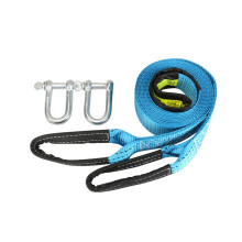 8 Ton Heavy Duty Tow Strap with Hooks, 5m Strength Nylon Winch Rope, Reflective for Night Use