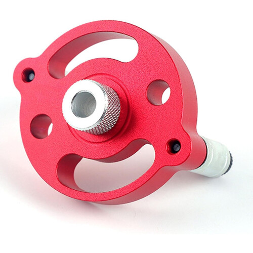 Drilling guide for straight holes, 610 mm, drill guide set with selfcentering function, red, 8 pcs, red 1