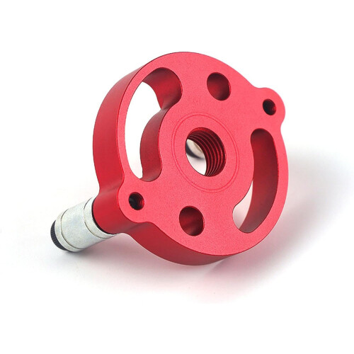 Drilling guide for straight holes, 610 mm, drill guide set with selfcentering function, red, 8 pcs, red 2