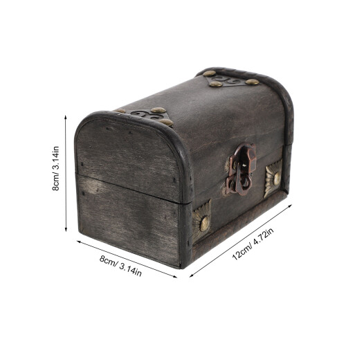 Vintage Holzbox Mit Schloss Kinder Und 2