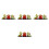 4Sets Mini Schlangen Statue Harz Auto Schmuck Chinesisches Tierkreis 7