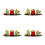 4Sets Mini Schlangen Statue Harz Auto Schmuck Chinesisches Tierkreis 4