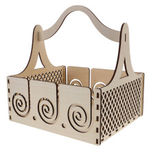 2Stk Handlicher Holz Garnspender Beige Praktischer Garnaufbewahrer