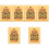 6Pièces Carte 2024 Métal Orange Décor Chinois 8