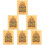 6Pièces Carte 2024 Métal Orange Décor Chinois 11