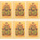 6Pièces Carte 2024 Métal Orange Décor Chinois 4
