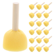 40Pièces Brosse Éponge Ronde Bois Pour Peinture Enfants Bricolage