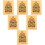 6Pièces Carte 2024 Métal Orange Décor Chinois 10